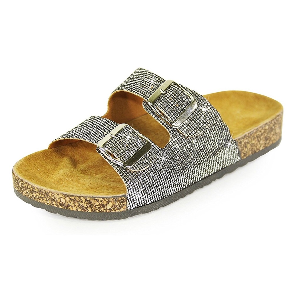 Glitter Cork Sandals Sparkly Summer